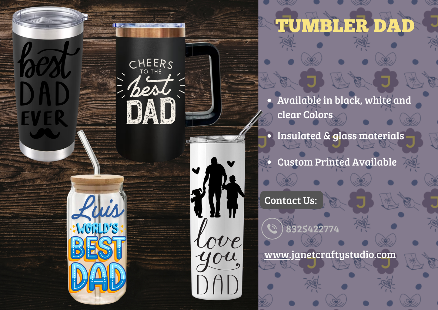Fathers day tumbler