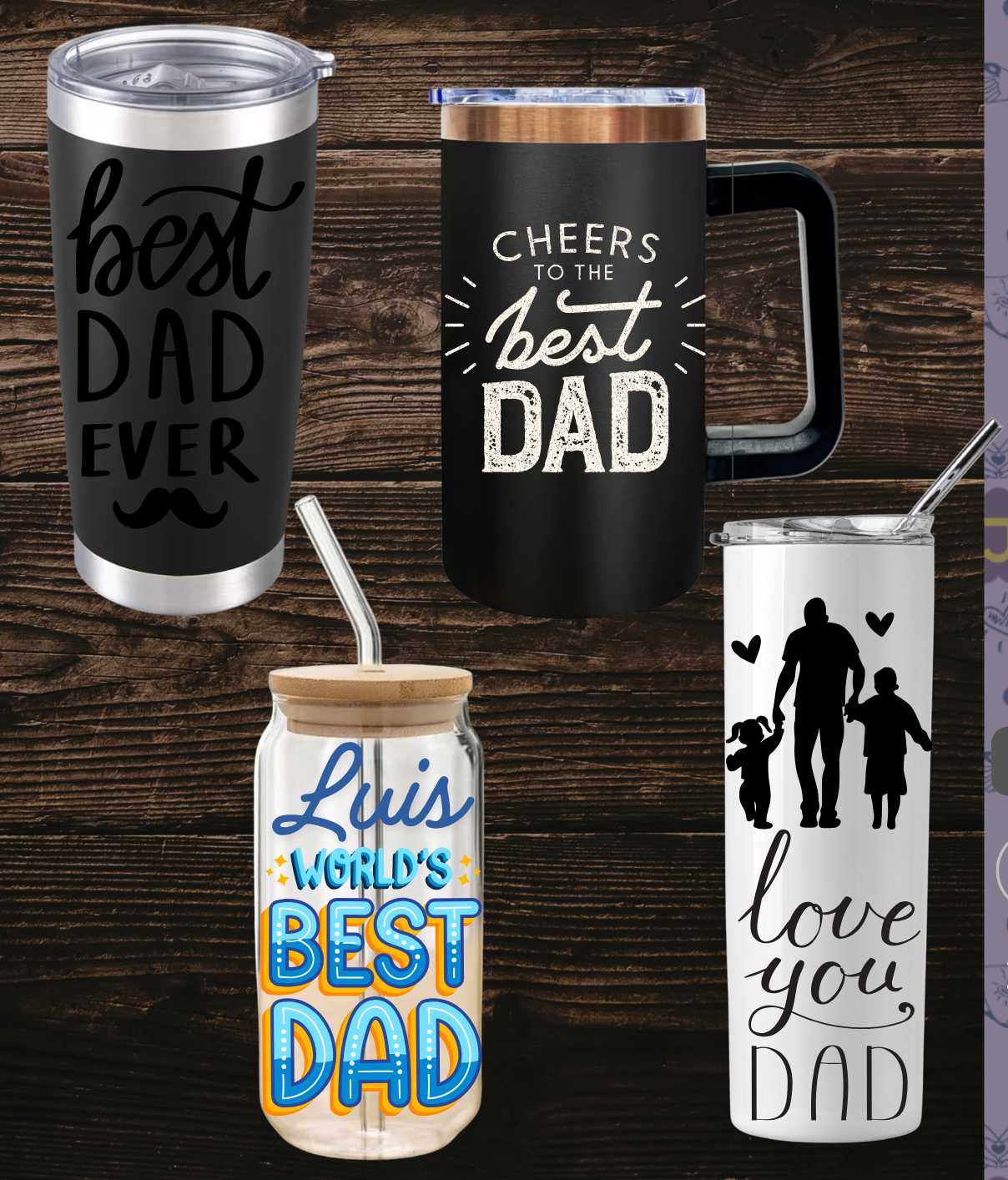 Fathers day tumbler