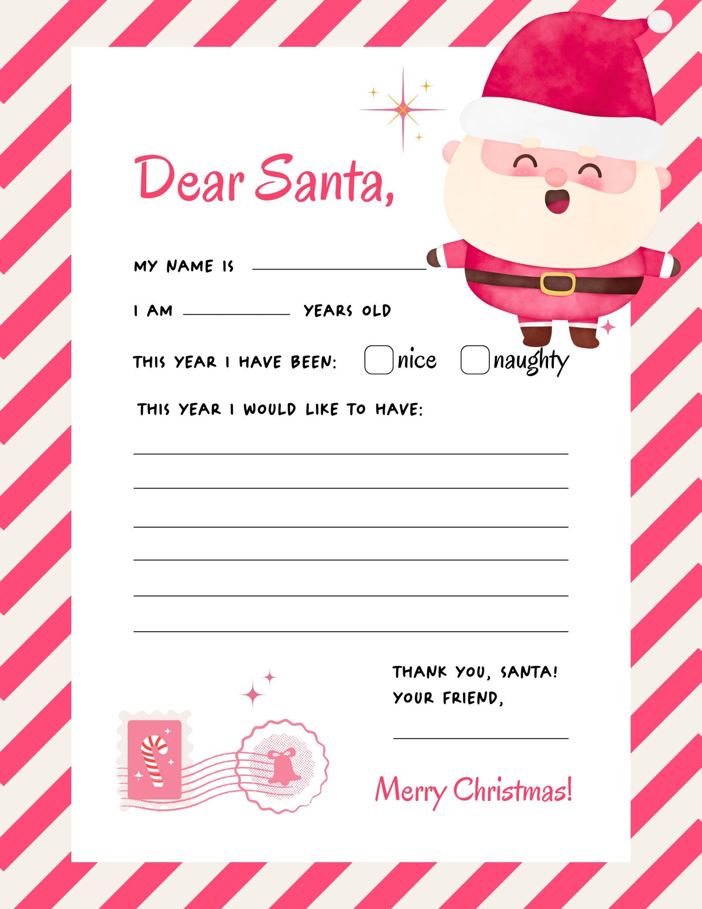 Santa letter and envelope